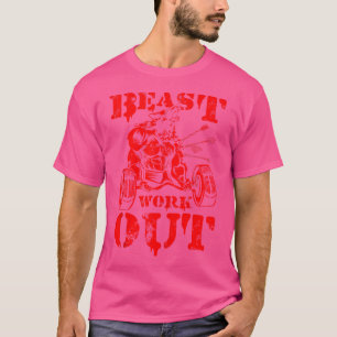 Camiseta Músculos do Modo de Malhação do Lobo do Febre Que