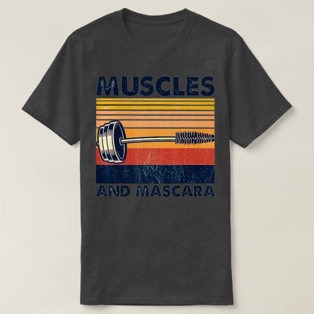 Camiseta Músculos E Vintagem Retroativa De Máscara (Frente do Design)