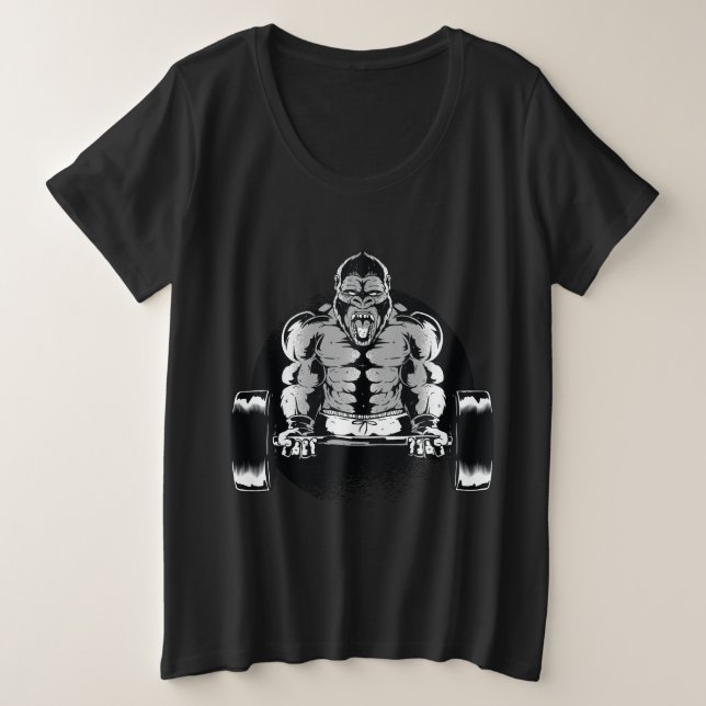 Camiseta Músculos Fortes De Gorila (Frente do Design)