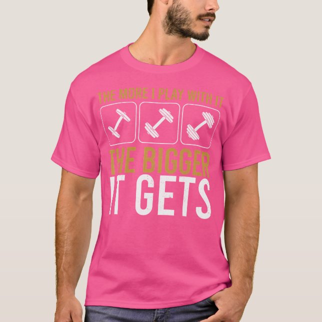 Camiseta Músculos ganham maior peso no ginásio de construçã (Frente)