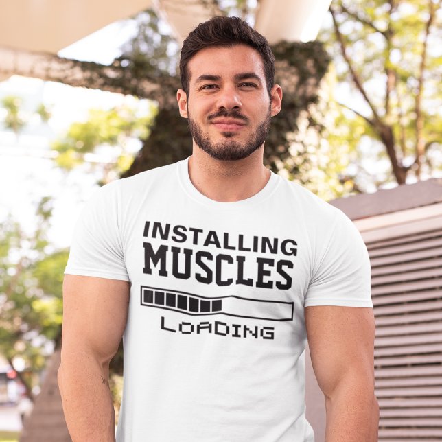 Camiseta Músculos Geeks Engraçados (Criador carregado)
