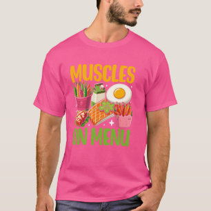 Camiseta Músculos no Elevação do Peso do Menu