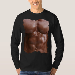 Camiseta Músculos Seis Embalagens Abs I Músculos Falsos Sei