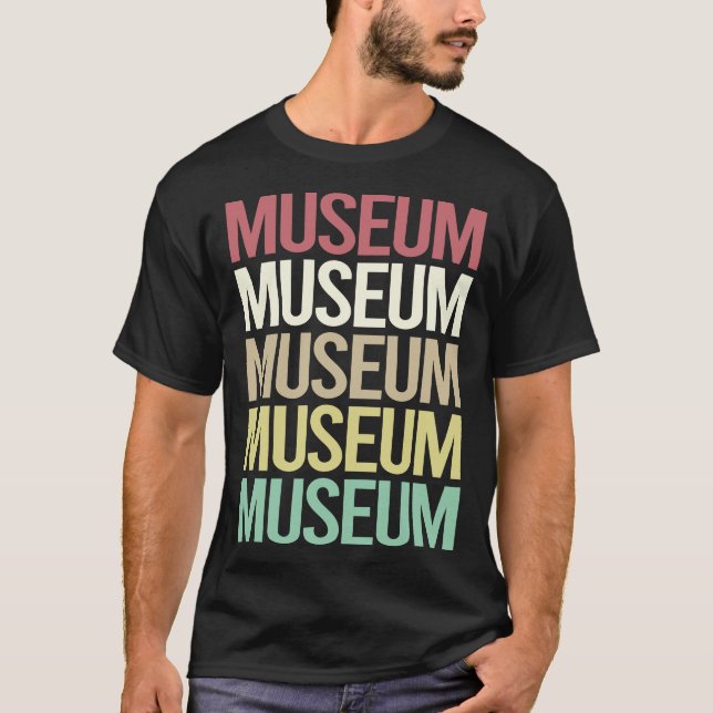 Camiseta Museu de Texto Colorido (Frente)
