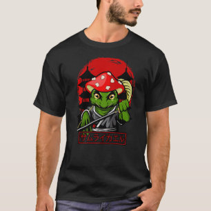 Camiseta Mushroom Hat Samurai Sapo Vintage Guerreiro Japonê