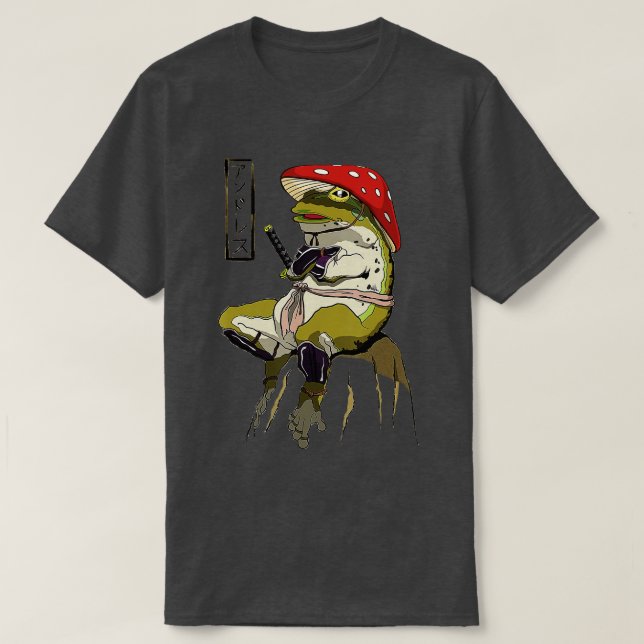 Camiseta Mushroom Hat Samurai Sapo Vintage Guerreiro Japonê (Frente do Design)