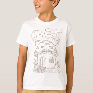 Camiseta Mushroom House Cottagecore Aestésico Fungo Mycolo