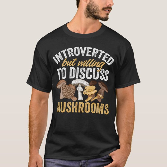 Camiseta Mushroom Hunting Introduvert Morel Hunter Foraging (Frente)