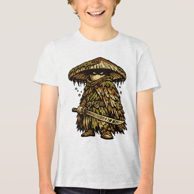 Camiseta Mushroom Ronin — Espírito da Floresta Antiga  (Frente)