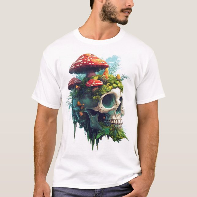 Camiseta Mushroom Skull Grove (Frente)