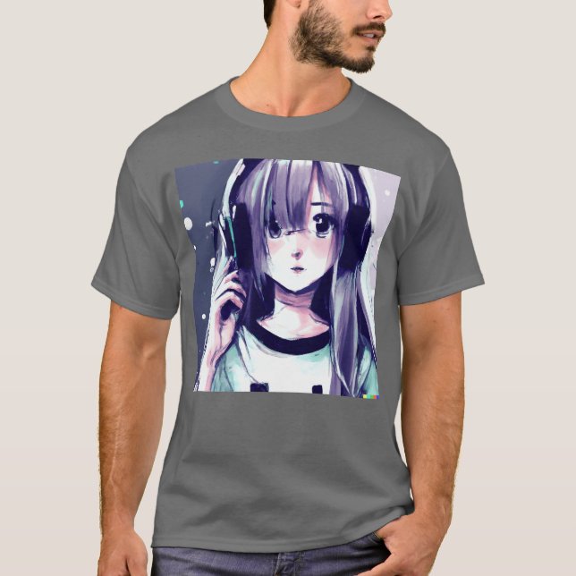 Camiseta Music Anime Natural Cute Girl friends (Frente)