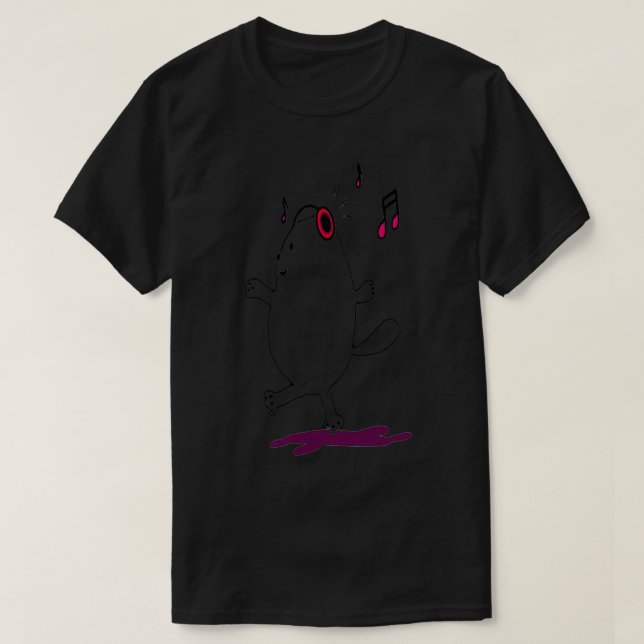 Camiseta Music Cat (Frente do Design)