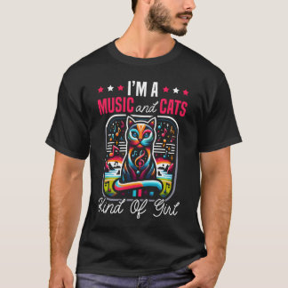 Camiseta Music Cat, Gatinho de Instrumentos Musicais Pet Mu