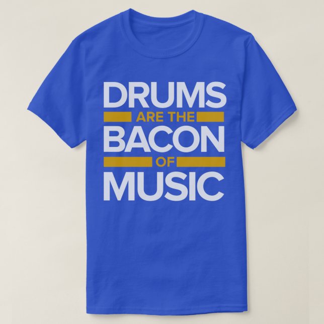 Camiseta Music drums Bacon  (Frente do Design)