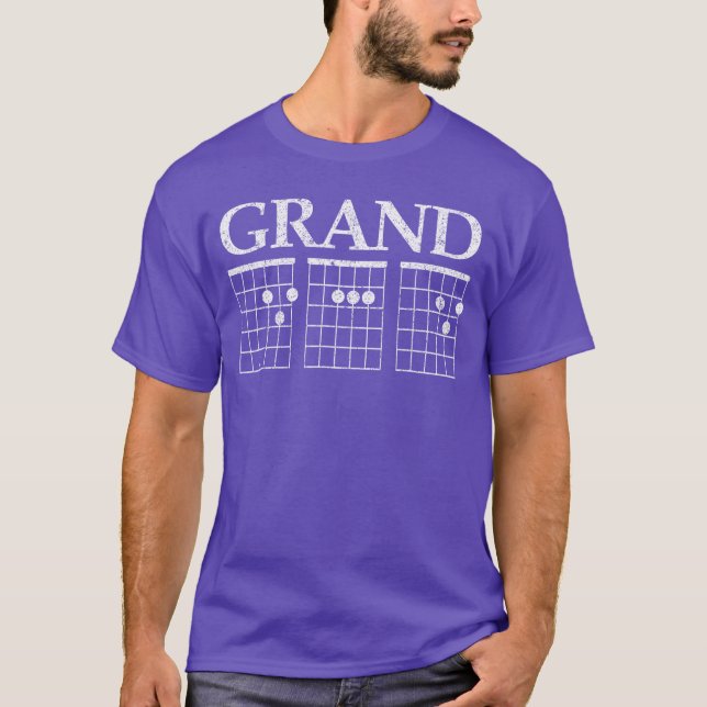 Camiseta Music Guitar Chord GrandDAD Fathers Day Gift For G (Frente)