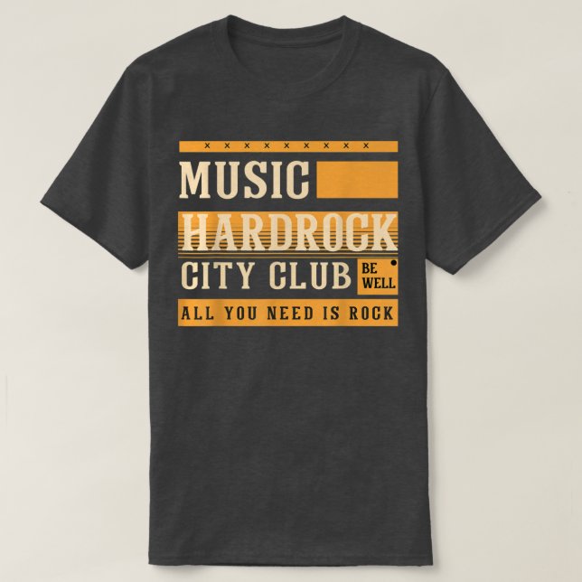 Camiseta Music Hardrock City Club Be Well Musical Music  (Frente do Design)