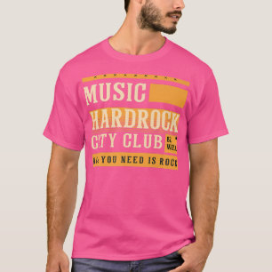 Camiseta Music Hardrock City Club Seja Bem Musical