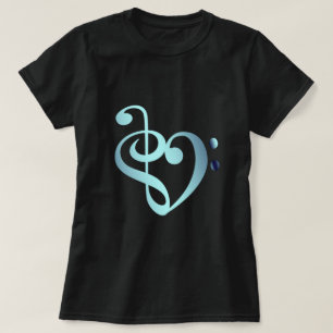 Camiseta Music Heart Blue Sky in Love forma