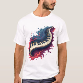 Camiseta Music in motion, the curved piano.
