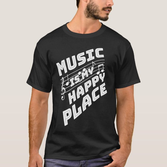 Camiseta Music Is My Happy Place (Frente)