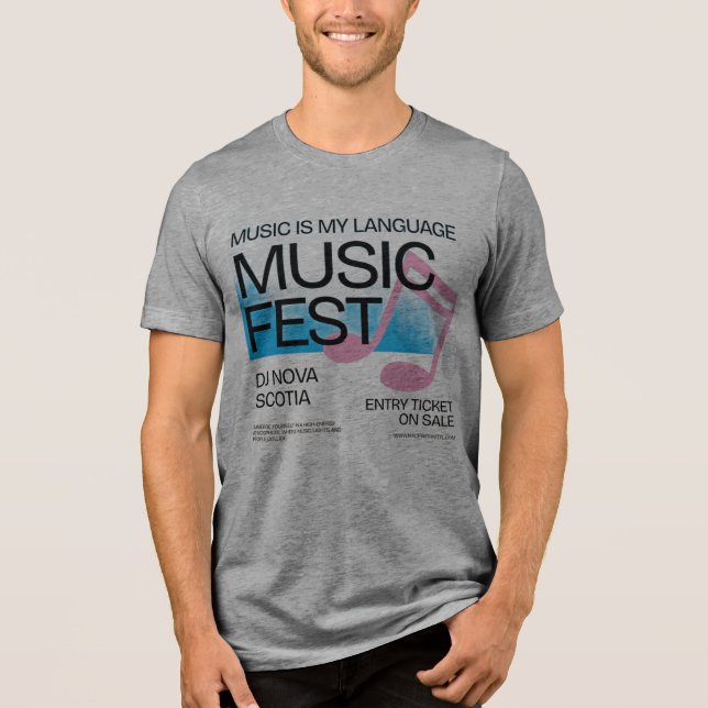 Camiseta Music Is My Language (Frente)