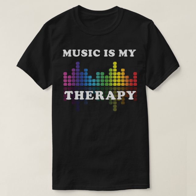 Camiseta Music Is My Therapy Equalizer Dj Cool 1869 (Frente do Design)
