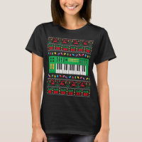 Music Keyboard Ugly Christmas Sweat Lights