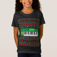 Music Keyboard Ugly Christmas Sweat Lights