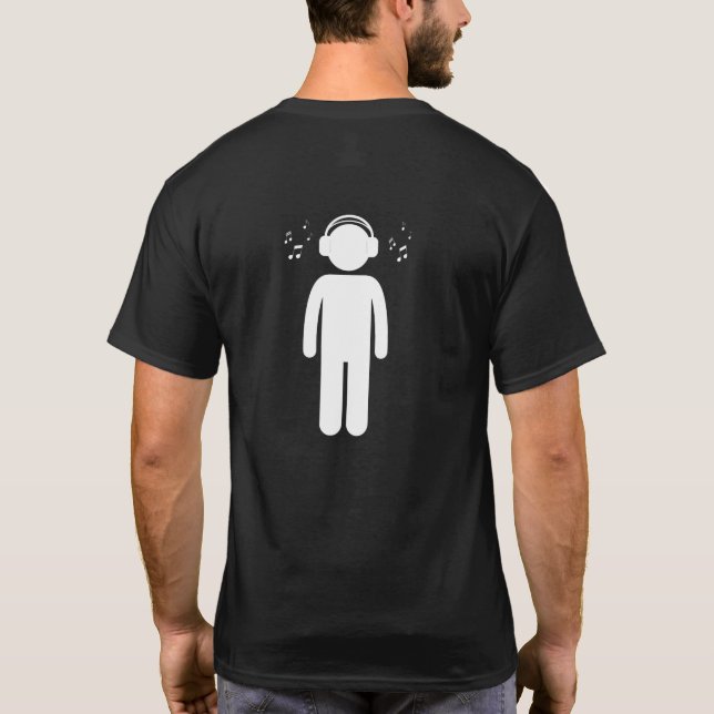 Camiseta Music Man/ Black and White Design (Verso)