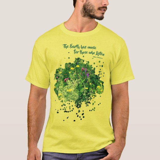 Camiseta Music Of Nature Inspirational Quote  (Frente)