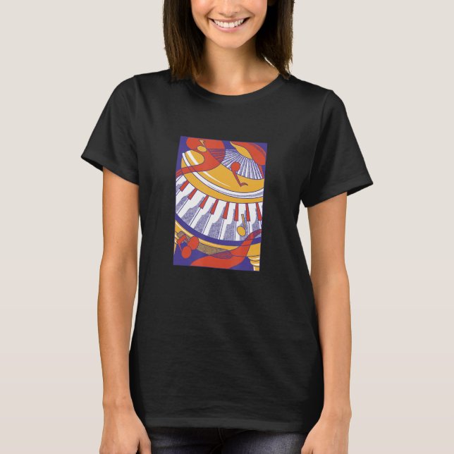 Camiseta Music  Piano Prints for Living Room (Frente)