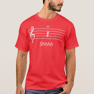 Camiseta Music Quarter Rest Fermata Shhhh