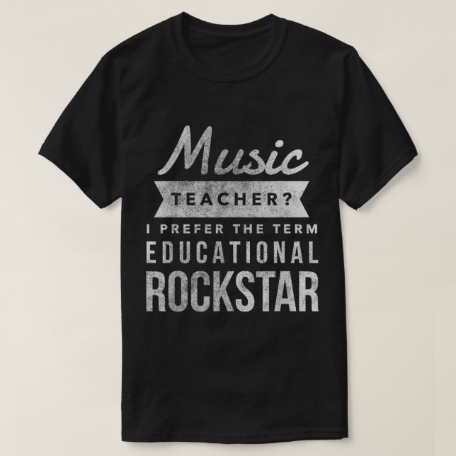 Camiseta Music Teacher Educational Rockstar (Frente do Design)
