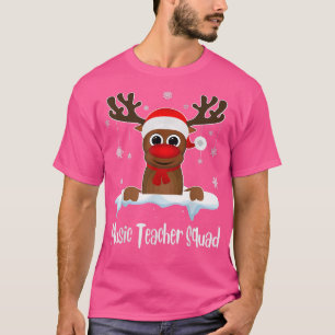 Camiseta Music Teacher Squad Reindeer Santa Hat Christmas p