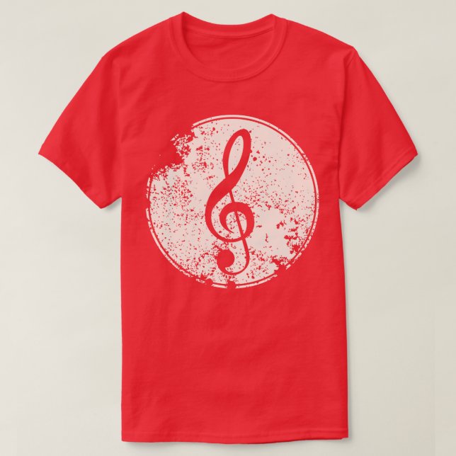 Camiseta Music Treble Clef (Frente do Design)