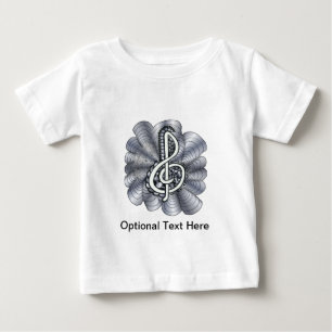Camiseta Music Treble Clef Silver