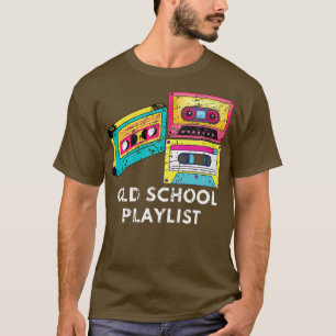 Camiseta Music Vintage Old School Playlist 80s 90s Cassette