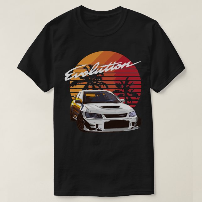 Camiseta Music Vintage Retro Mitsubishi Evolution Evo Summe (Frente do Design)