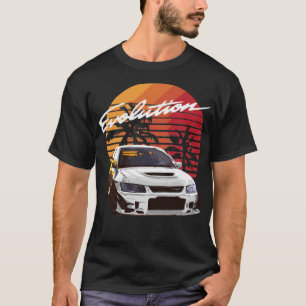Camiseta Music Vintage Retro Mitsubishi Evolution Evo Summe