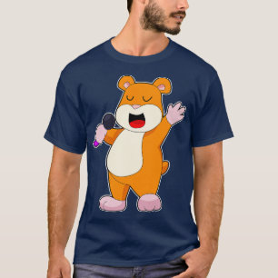 Camiseta Música 2 para microfone de cantor de hamster