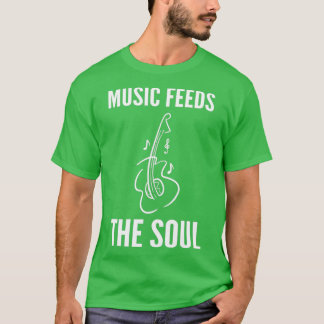 Camiseta Música alimenta a alma da música Presente no lover