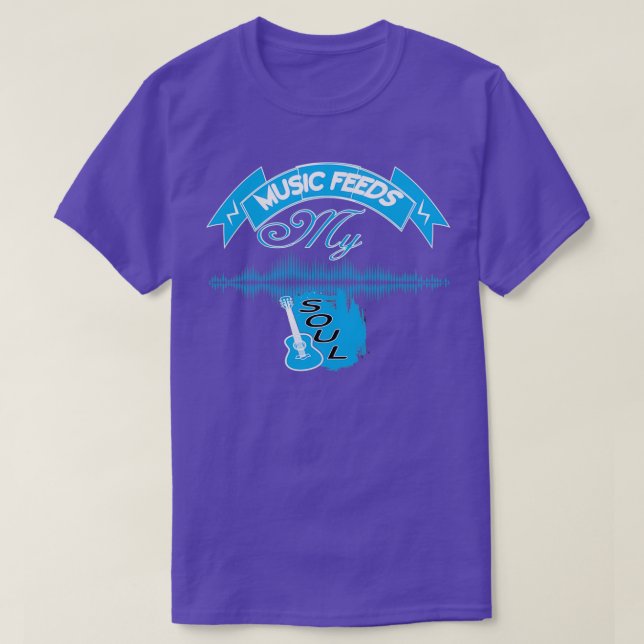 Camiseta Música alimenta minha alma (2) (Frente do Design)