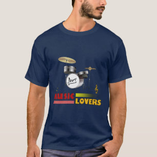 Camiseta Música Amadurece Drums Palavra Art Design