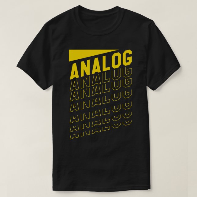 Camiseta Música analógica retrorada (Frente do Design)