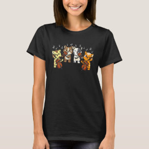 Camiseta Música Animal Músico Gato Violino Celo Orquestra