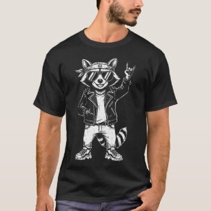 Camiseta Música Animal Retro Rock do Guaxinim
