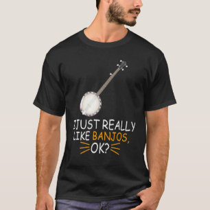 Camiseta Música Banjo Eu Gosto Muito De Banjos