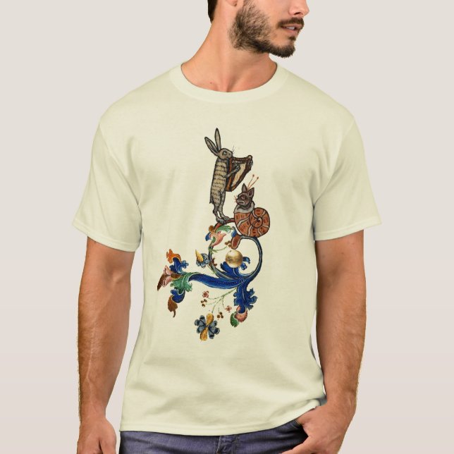 CAMISETA MÚSICA BESTIÁRIA MÉDIA ESTRANHA,HARPISTA (Frente)