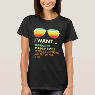 Camiseta Música Bicicleta Roupa Eu Quero Tudo