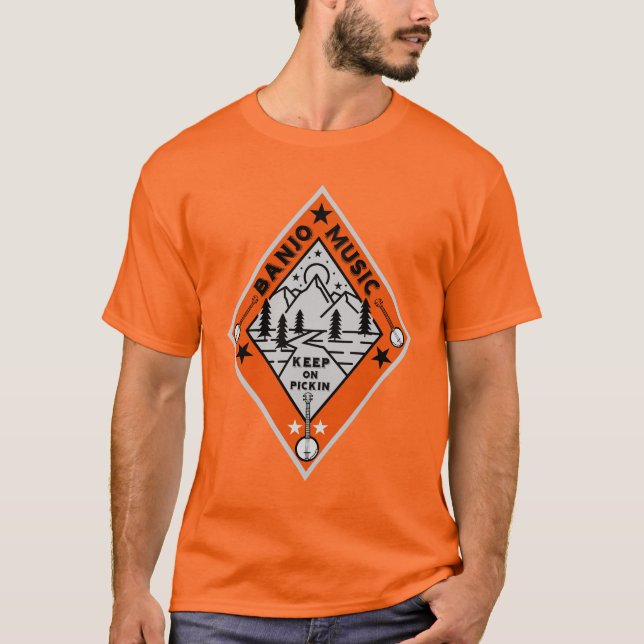 Camiseta Música Bluegrass de Banjo (Frente)